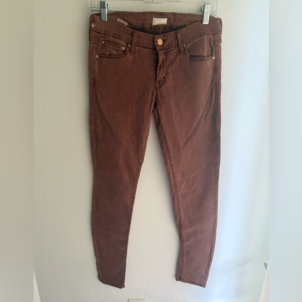 MOTHER The Looker Straight Leg Jeans •  Size 28 • Rust Brown • Like New